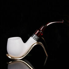 Pipe Meerschaum Smoking Tobacco Case Carved Hand Block Vintage Pfeife Pipes picture