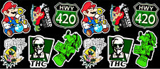 12 Marijuana Weed Cannabis Parody Vinyl Stickers picture