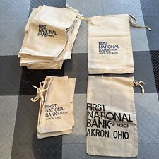 CANVAS BANK MONEY DEPOSIT BAGS - LOT OF 22 Rare Coin Vintage picture