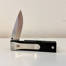 The Ridge Summit Pocket Knife D2 Blade Titanium Handles Black Silver picture
