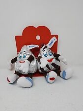 NEW Two Hershey's Kiss Plush Silver Kisses & Hugs Teddy's Friends Bean Bag Toys picture