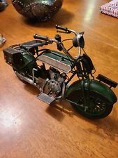 Vintage V twin Green Motorcycle Art Decoration  Excellent 9 Inches.  picture