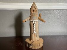Signed St. Francis Of Assisi Original Hand Carved Wooden Statue Figure picture