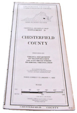 JANUARY 1989 CHESTERFIELD COUNTY VIRGINIA GENERAL HIGHWAY MAP VDOT #20-D picture