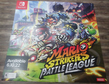 Nintendo Switch Mario strikers battle league 4 panel poster 24x 23 1/2 picture