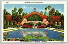 Botanical Building and Lagoon America's Exposition San Diego California Postcard picture