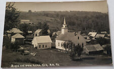 RARE C 1925 RPPC BIRD'S-EYE VIEW LYME CENTER NH CHURCH HOUSES STABLES AMERICANA picture