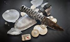 Custom Handmade Edc Fixed Blade Knife Cord Wrap Rayskin Ambi Sheath Deep Carry picture