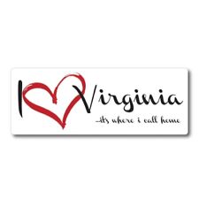 I Love Virginia, It's Where I Call Home US State Magnet Decal, 3x8 In Automotive picture