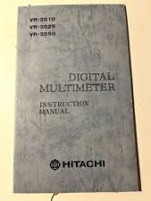 Hitachi Digital Multimeter Instruction Manual picture