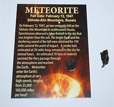 Sikhote Alin Russian Genuine Meteorite 2 to 3 grams size w/ Color Label #738 picture