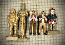 Vintage Lot of 5 Wood Carved Folk Art Figures, Ouro, Hans Huggler Wyss, Boyer picture