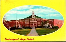 VINTAGE 1940'S POSTCARD NEWBURYPORT HIGH SCHOOL,MASSACHUSETTES picture