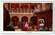 c1960's The Patio Mobile Azalea Trail Maids Alabama AL Unposted Couple Postcard picture
