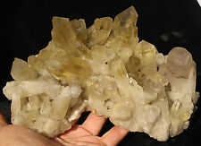 1070g 2.35lb Rare Beautiful Yellow QUARTZ Crystal Cluster Tibetan Specimen 1 2 picture