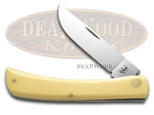 Case xx Knives Sodbuster Yellow Delrin Handle Carbon Steel Pocket Knife 00038 picture