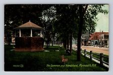 Plymouth NH- New Hampshire, Common And Bandstand, Antique Vintage c1910 Postcard picture