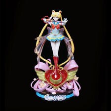 Super Sailor Moon Anime Figure with Box Usagi Tsukino Light Up Statue Model Gift picture