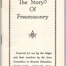 c1950s Cedar Rapids Iowa Story of Freemasonry Book Masonic Library Education 7M picture