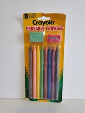 HTF Vintage 1990 Crayola Erasable Crayons 8 Classic Shades NIP Eraser  Sharpener picture