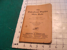 vintage slide rule book: 1924 THE POLYPHASE DUPLEX SLIDE RULE breckenridge 88pgs picture