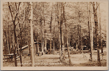RPPC Ole Bull c20s Camping Cabin Cooking Fireplace Campers PA George Clark Photo picture