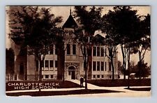 Charlotte MI-Michigan, High Schools, Antique, Souvenir, Vintage c1912 Postcard picture