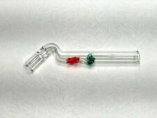 4.5 inch MUSHROOM Tobacco Premium Clear Glass Smoking Pipe Collectible Angle picture