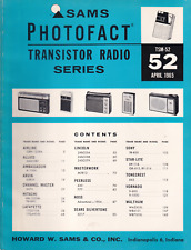 Sams Transistor Service Manual TSM 52 First Edition Bound Photofacts Schematics picture