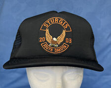 2003 Sturgis  South Dakota  Black Baseball Cap Hat Motorcycle Biker picture