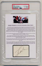 Jimmy Carter Signed Custom Display Egyptian Israeli Peace Treaty PSA/DNA Slabbed picture