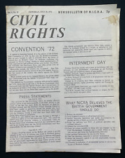1972 Northern Ireland Civil Rights Association News Bulletin N.I.C.R.A. Pamphlet picture