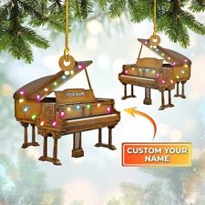 Customized Name Many Type Piano Shaped Ornament  Perfect Gift picture