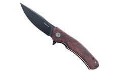 Petrified Fish Warrior Folding Knife Red/Black Gmascus/G10 Handle K110 PF-949-R picture
