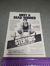 1991 Print Ad American Chiropractic Association Steroids Not Worth the Risk art picture
