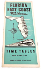 OCTOBER 1944 FEC FLORIDA EAST COAST PUBLIC SYSTEM PUBLIC TIMETABLE picture