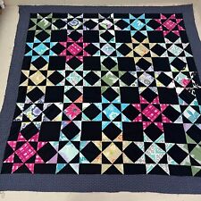 Handmade Eight Pointed Star Cotton Sewing Patchwork Queen size quilt top/topper picture