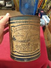 J.C. Lore & Son Oyster Can Tin Original Uncleaned Advertising Rare picture