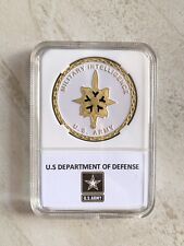 US Army MILITARY INTELLIGENCE Challenge Coin With  Case picture