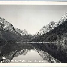 c1940s Stanley ID Redfish Lake RPPC Sun Valley Sawtooth Real Photo Mountain A208 picture