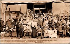 Crowd at Hawley Bros Store Jeffersonville Vermont VT 1910s RPPC Postcard Photo picture