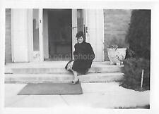 SMALL FOUND PHOTOGRAPH Black And White REMOTE PORTRAIT 1940's Girl 27 44 W picture