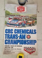 Vintage Trans-Am Championship 1981 Racing Poster Road America Original 25.5x16.5 picture