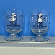 Vintage Glacier Express Tilted Wine Glasses 2 PC SSG Switzerland picture