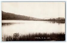 Lyme New Hampshire NH Postcard RPPC Photo Lake View 1951 Posted Vintage picture
