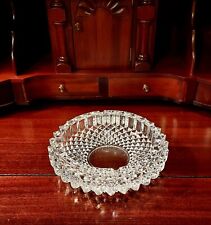Vintage Crystal Cut Glass Ashtray Heavy Lead Crystal Big 8 Inches picture
