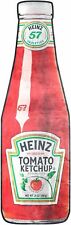 HEINZ 57 TOMATO KETCHUP BOTTLE SHAPED HEAVY DUTY USA MADE METAL ADVERTISING SIGN picture