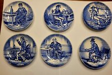 Vintage Delfts Royal Sphinx Maastricht Tavern Coasters Set Of 6 Barware Plates picture