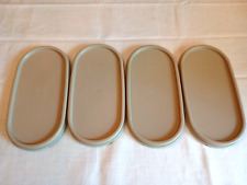 Set of 4 Tupperware Modular Mate Oval Replacement Seal Lid Tan/Taupe 1616~NEW picture