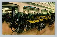 Dearborn MI, DeWitt Clinton Steam Train, Ford Museum, Chrome Michigan Postcard picture